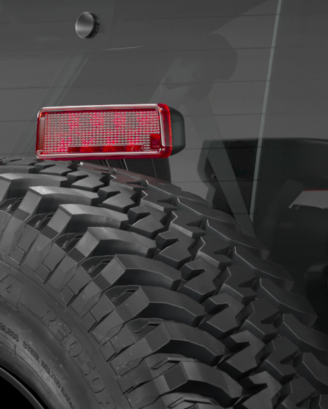 Off-Road SUV Mockup - Back Half Side View