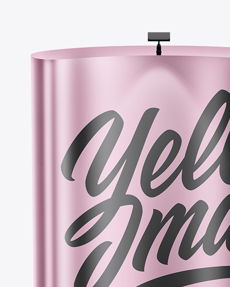 Metallic Spring Pop-Up Stand Mockup