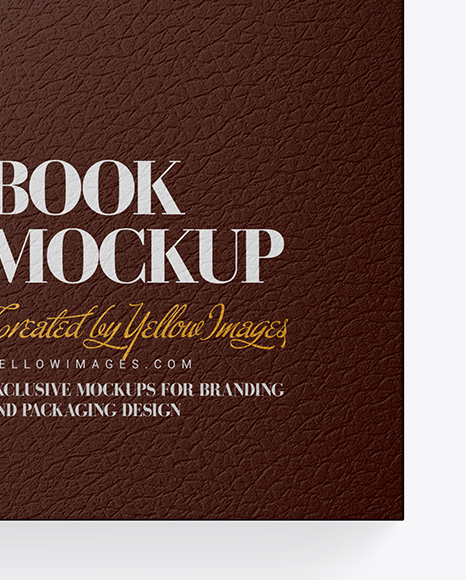 Book w/ Leather Cover Mockup