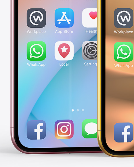 Two Apple iPhones X Mockup