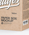 Kraft Box Mockup - Half Side View