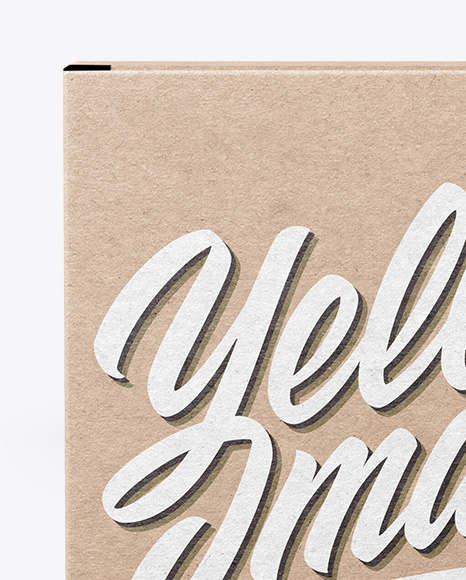Kraft Paper Box Mockup - Front View