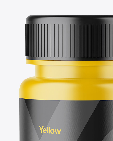 Matte Plastic Pills Bottle Mockup