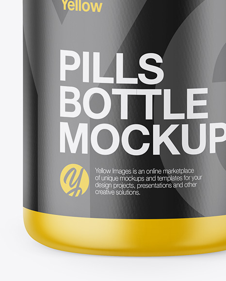 Matte Plastic Pills Bottle Mockup