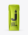 250ml Metallic Juice Carton Package Mockup