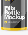 Glossy Pills Bottle Mockup