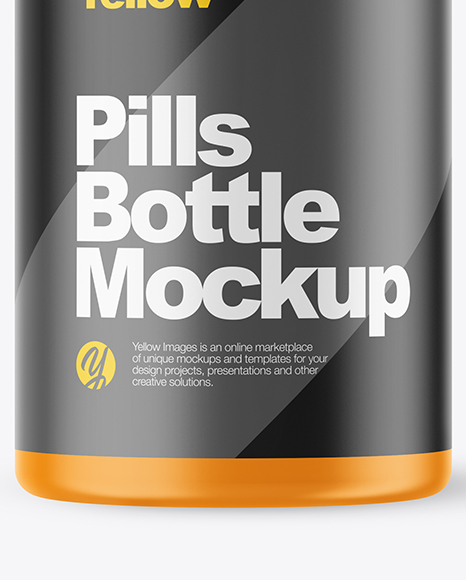 Matte Pills Bottle Mockup