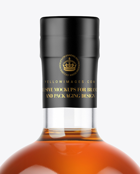 Cognac Bottle Mockup