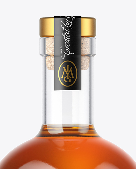 Cognac Bottle Mockup