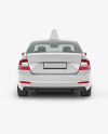 Liftback Sedan Mockup - Back View