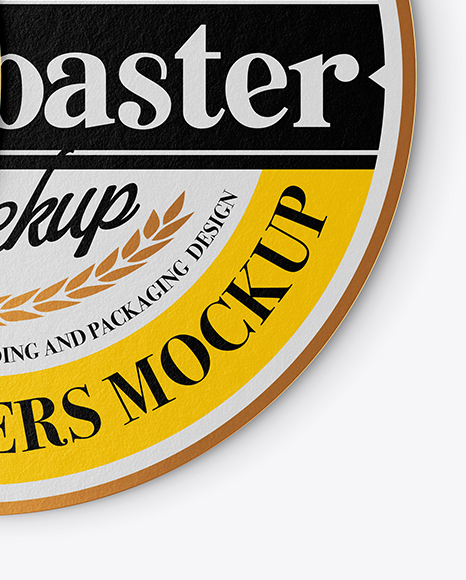 Two Paper Beer Coasters Mockup