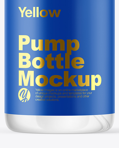 Clear Cosmetic Bottle with Pump Mockup Clear Cosmetic Bottle with Pump Mockup