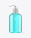 Clear Cosmetic Bottle with Pump Mockup Clear Cosmetic Bottle with Pump Mockup