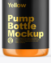 Cosmetic Bottle with Pump Mockup Cosmetic Bottle with Pump Mockup