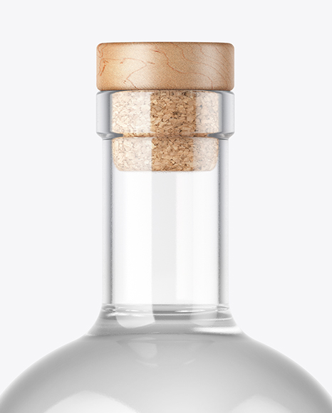 Clear Glass Bottle Mockup