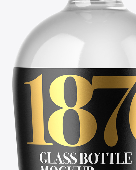 Clear Glass Bottle Mockup