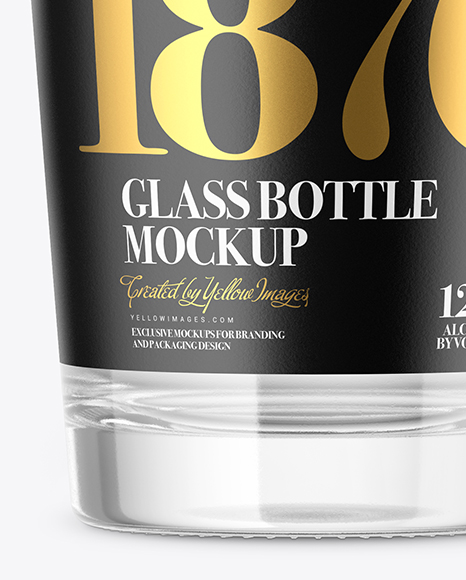 Clear Glass Bottle Mockup