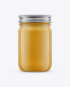 Clear Glass Honey Jar Mockup