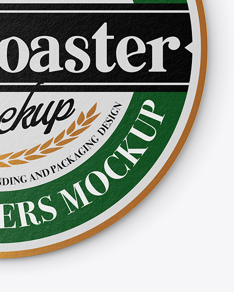 Three Paper Beer Coasters Mockup