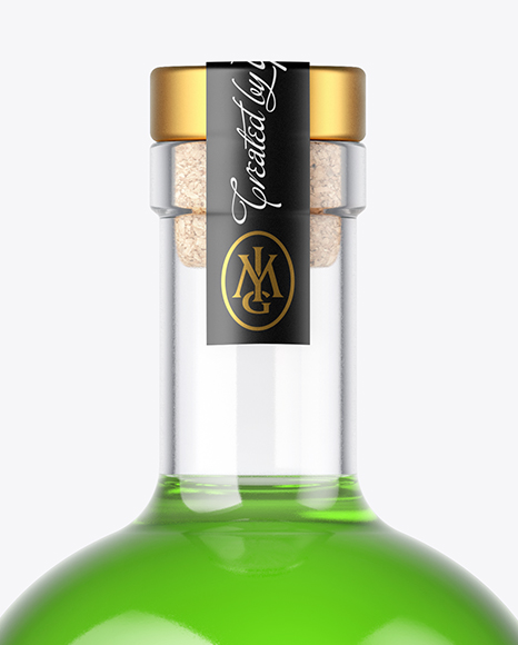 Clear Glass Bottle Mockup