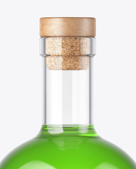 Clear Glass Bottle Mockup