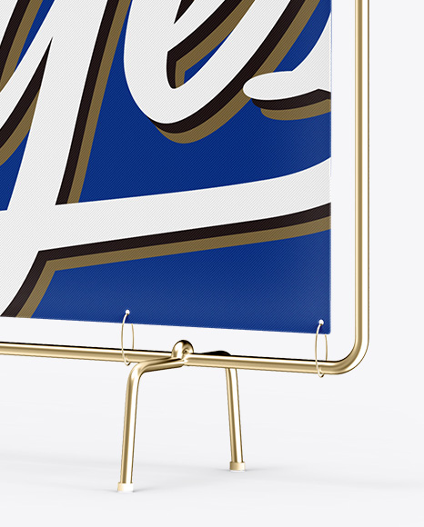 Vinyl Banner Mockup - Half Side View