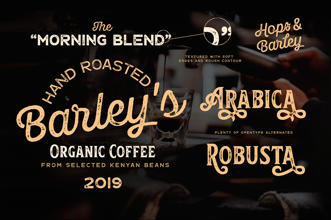 Hops &amp; Barley Font Collection