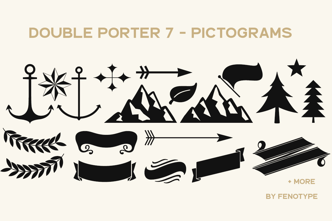 Double Porter 12 fonts + extras Double Porter 12 fonts + extras
