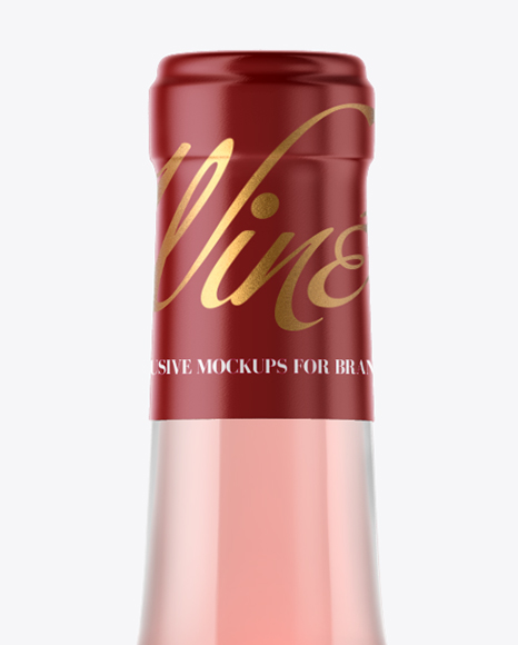 1.5L Pink Wine Bottle With Cork Mockup