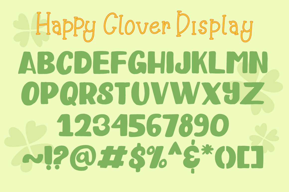 Happy Clover Font Duo + Doodles