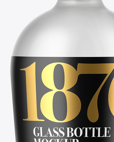 Frosted Glass Vodka Bottle Mockup