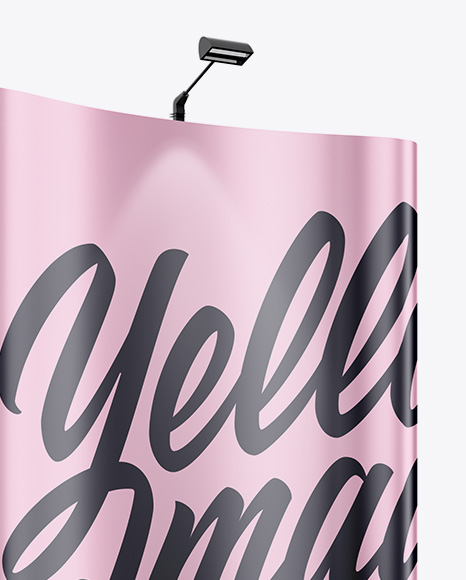 Metallic Spring Pop-Up Stand Mockup