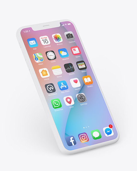 Clay Apple iPhone X Mockup