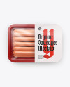 Plastic Tray With Long Sausages Mockup