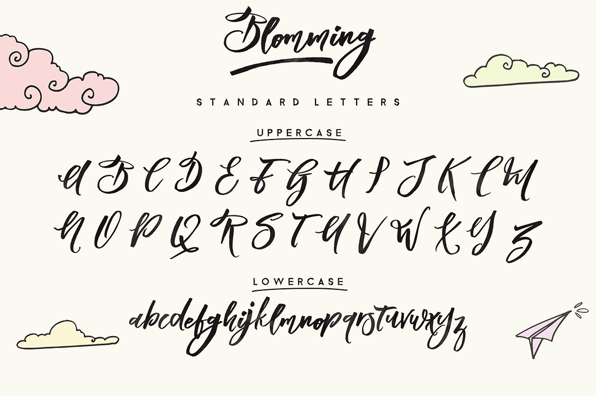 Blomming - Brush Font Blomming - Brush Font