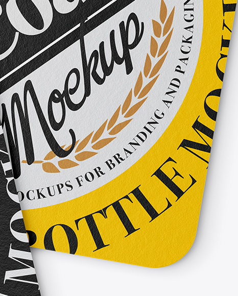 Two Paper Beer Coasters Mockup