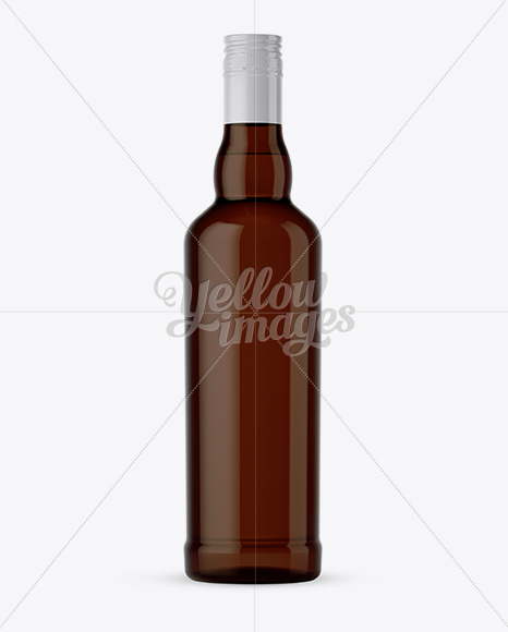 Amber Glass Bottle Mockup