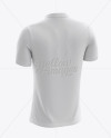 Men’s Soccer Polo Shirt Mockup (Back Half Side View)