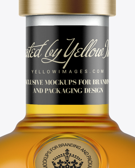 700ml Matte Glass Whiskey Bottle Mockup