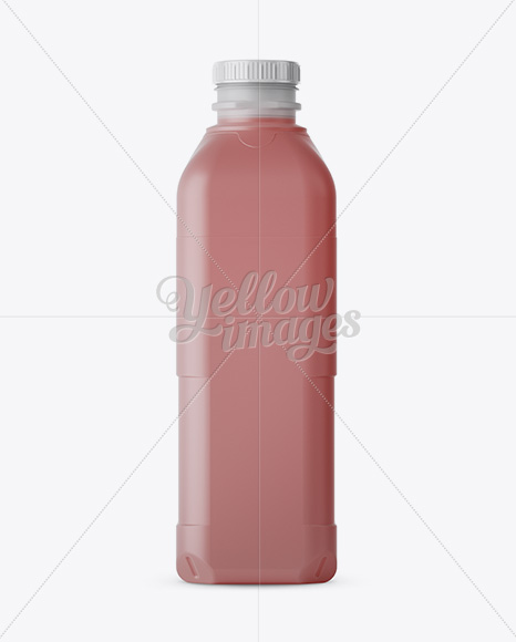 Plastic Red Juice Jug Mockup - Front and Back Views