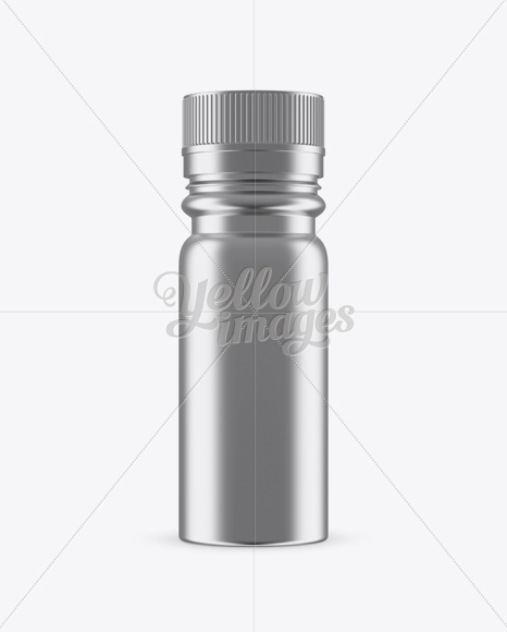 Metal Sport Nutrition Bottle Mockup - Front View