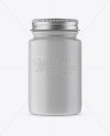 Matte Pill Bottle With Metal Cap Mockup - Front View Matte Pill Bottle With Metal Cap Mockup - Front View