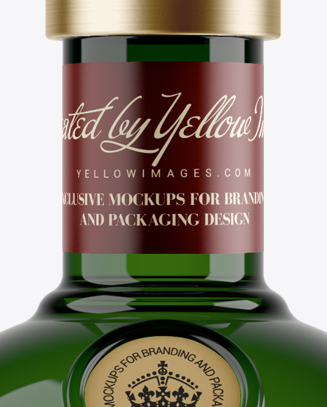 700ml Green Glass Liquor Bottle Mockup 700ml Green Glass Liquor Bottle Mockup