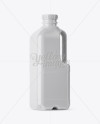 Gloss Plastic Milk Jug Mockup - Halfside View