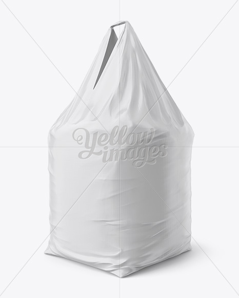 1000kg Concrete Plastic Bag Mockup - Halfside View - Free Download