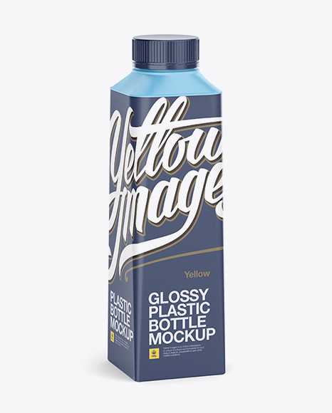 1L Matte Bottle Mockup - Halfside View