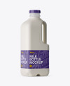 Frosted Plastic Milk Jug Mockup - Halfside View