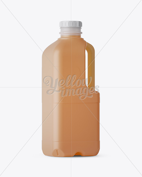 Frosted Plastic Juice Jug Mockup - Halfside View