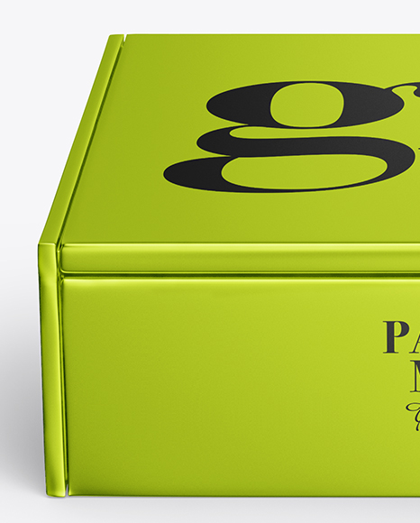 Metallized Paper Box Mockup Metallized Paper Box Mockup