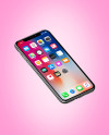 Isometric Apple iPhone X Mockup